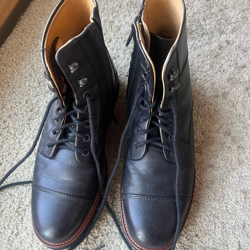 Samuel Hubbard Black Cap Toe Boots 8
